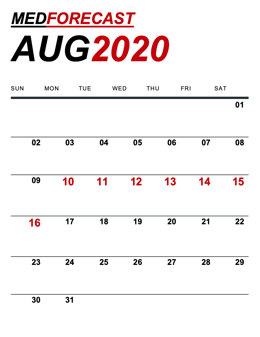 Medical News Forecast for August 10-16
