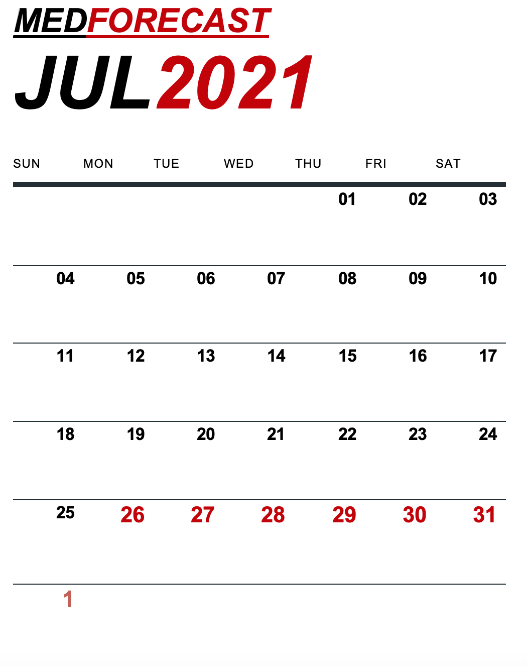 Medical News Forecast for July 26-August 1